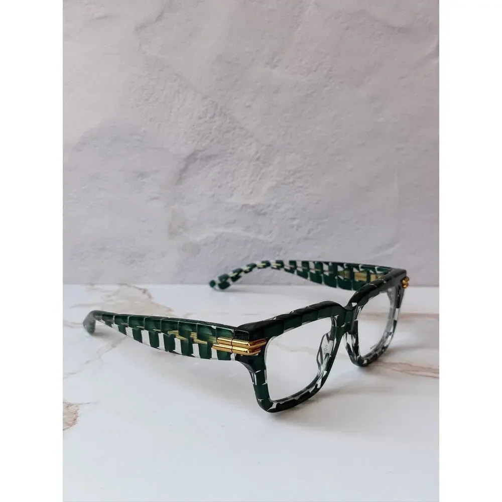 NEW Bottega Veneta BV1324O Braided Green Eyeglasses Frames